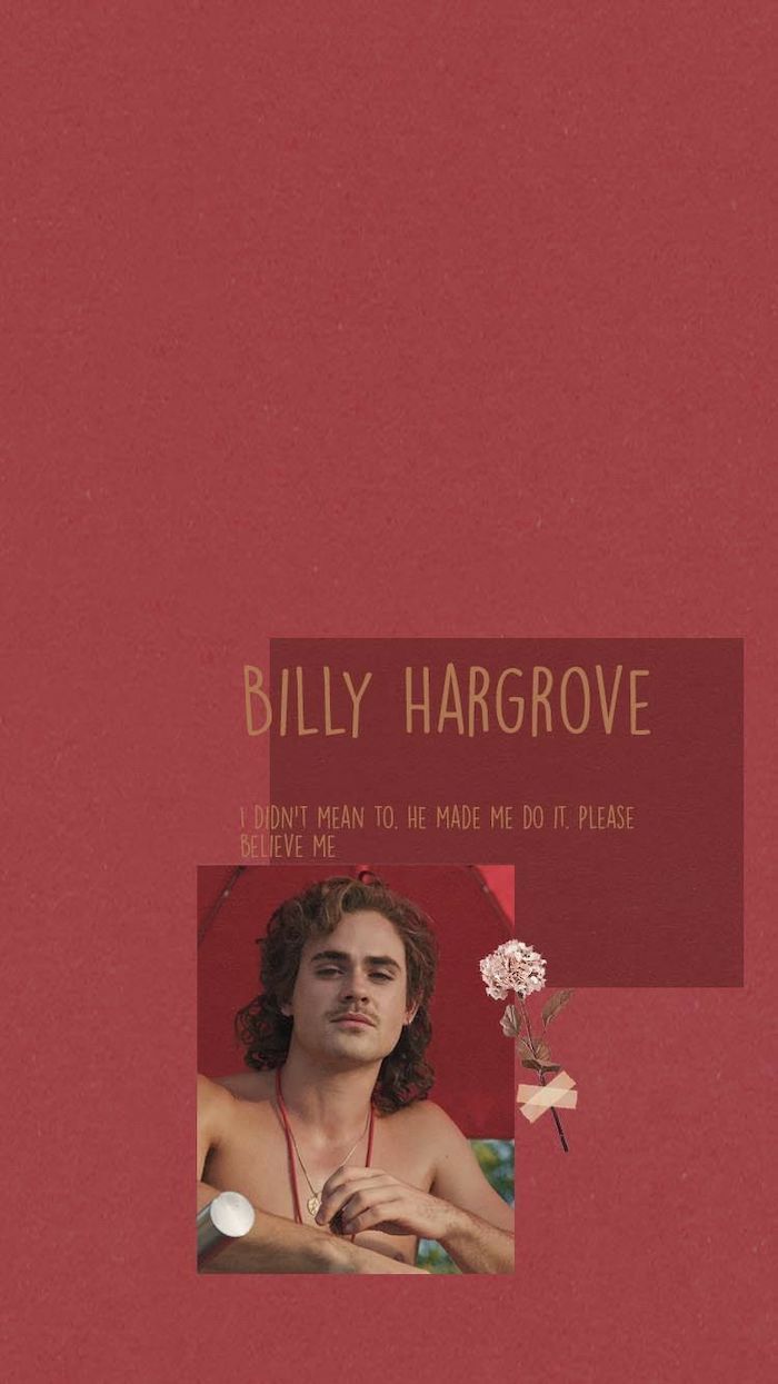 Billy Hargrove, Dacre Montgomery, Stranger Things, Roter Hintergrund, Sperrbildschirm fürs iPhone