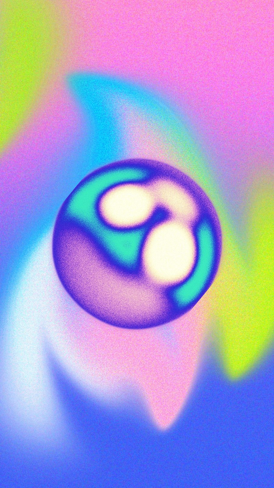 Kugel, Farbverlauf, Holografisch, Pastellfarben, 3D-Formen, HD, Handy-Hintergrundbild