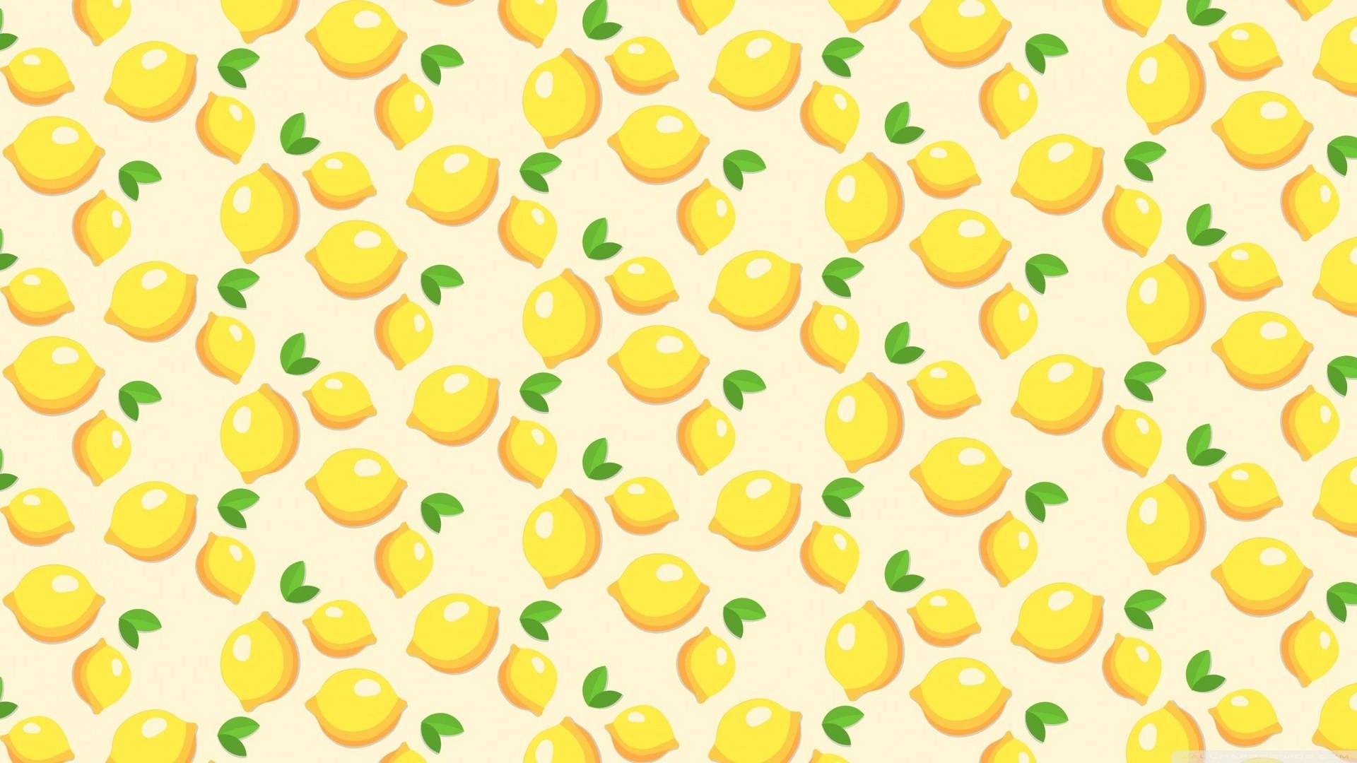 Zitronen, Muster, Gelb, Früchte, Sommer, Full HD, Desktop-Hintergrund für Windows
