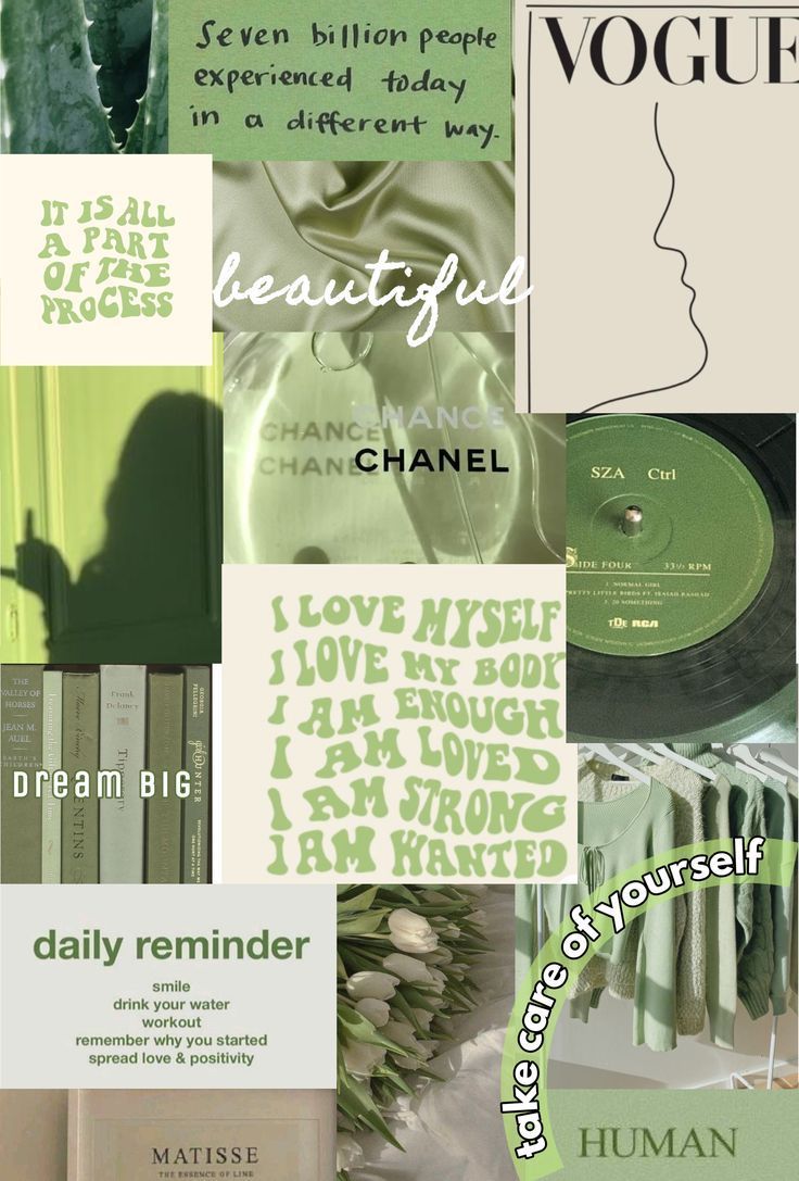 Collage, Vogue, Chanel, Zitate, Daily Reminder, Moodboard, HD, Tablet-Hintergrund