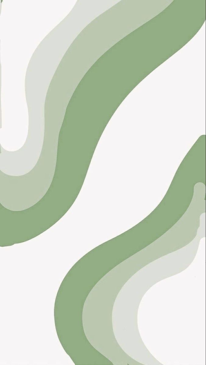Wellenlinien, Abstrakt, Salbeigrün, Weiß, Retro, Hintergrundbild für iPhone und Android