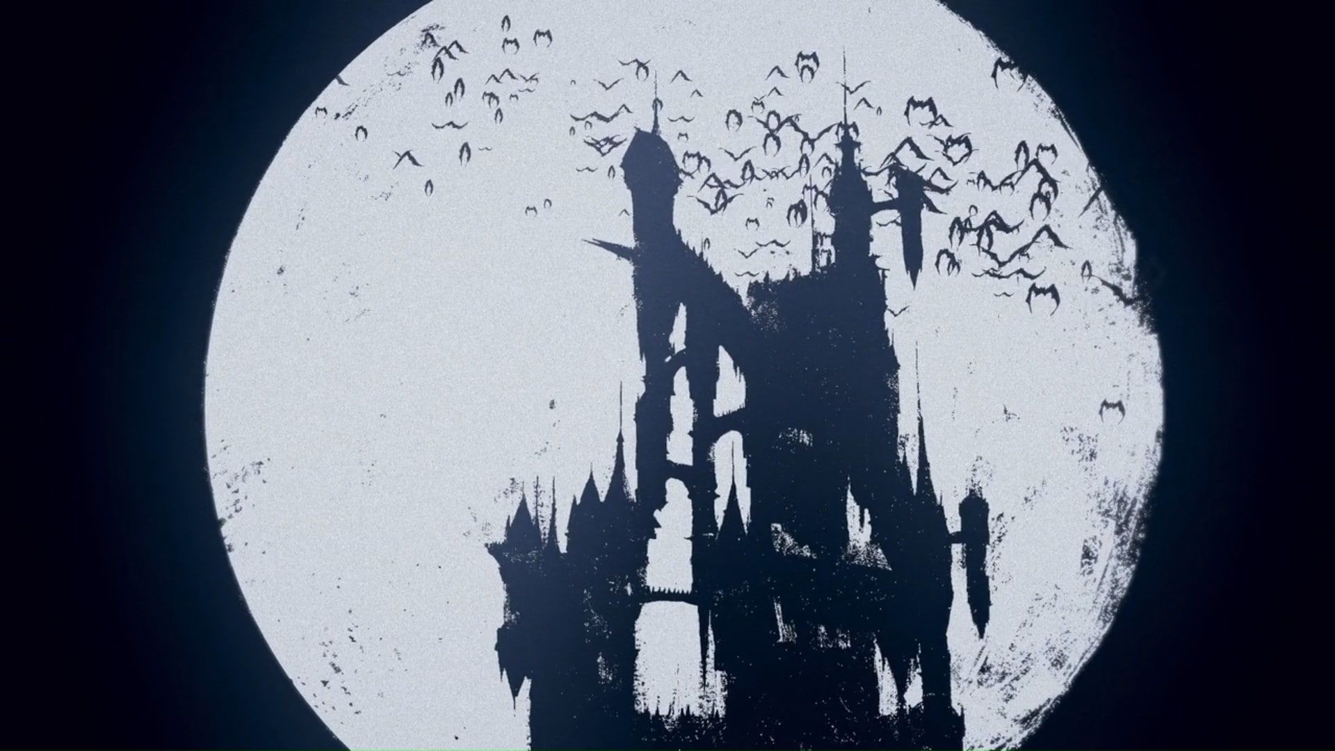 Draculas Schloss, Castlevania, Vollmond, Fledermäuse, Silhouette, Full-HD-Hintergrundbild für PC