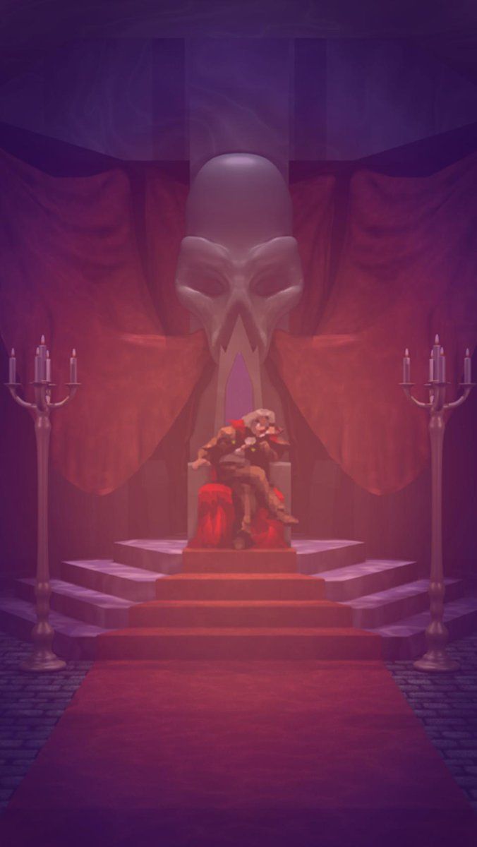 Castlevania, Thronsaal, Dracula, Lila Töne, Treppe, Hochformat, Hintergrundbild fürs Smartphone