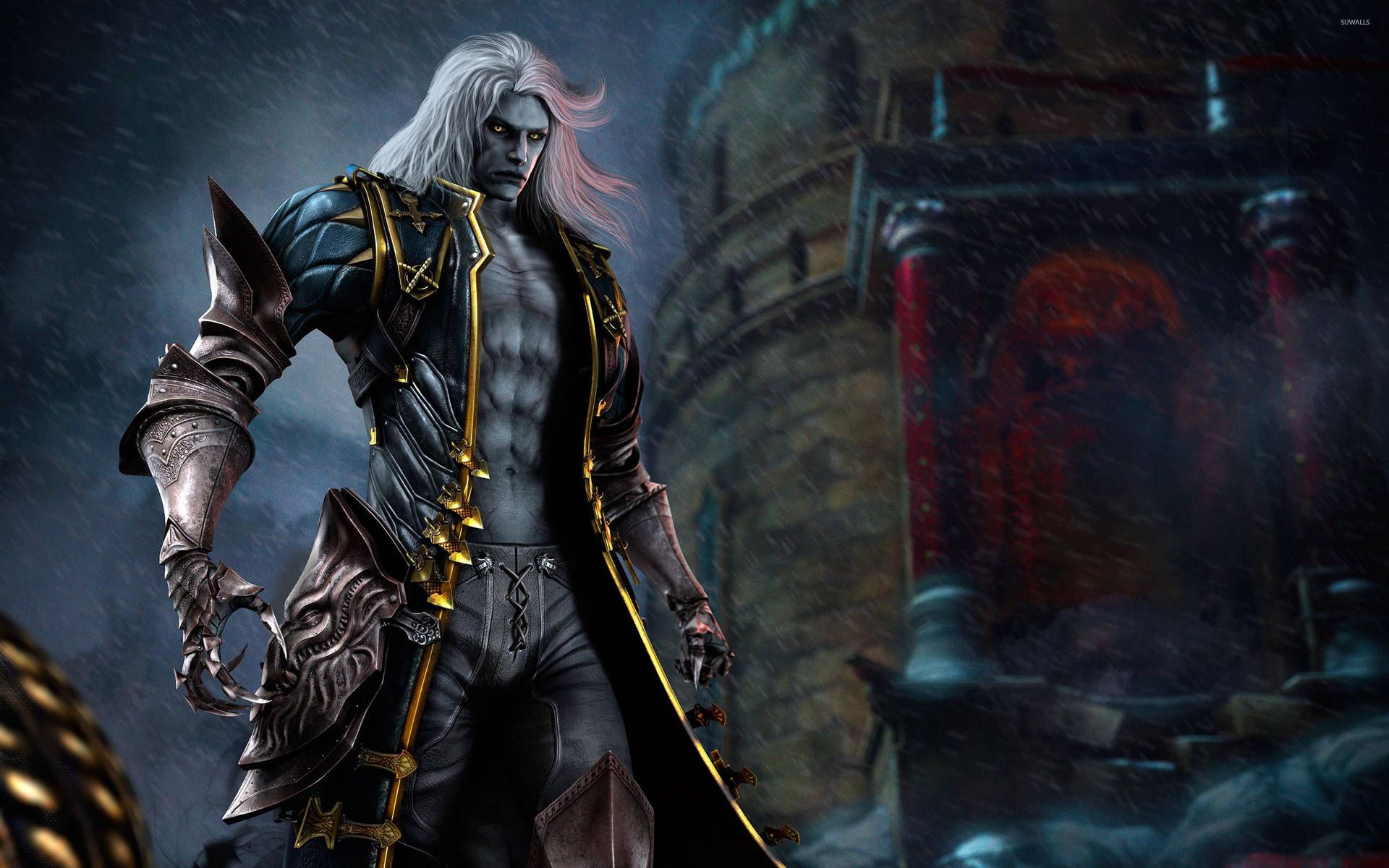 Alucard, Castlevania: Lords of Shadow 2, Schwert, Schloss, Düster, Full HD, MacBook-Hintergrundbild