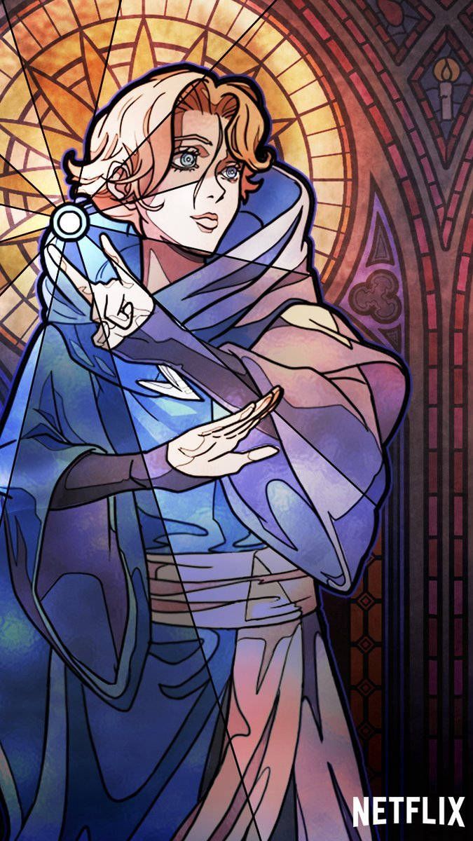 Sypha Belnades, Castlevania, Netflix, Buntglasfenster, Gotisch, Hintergrundbild fürs Handy