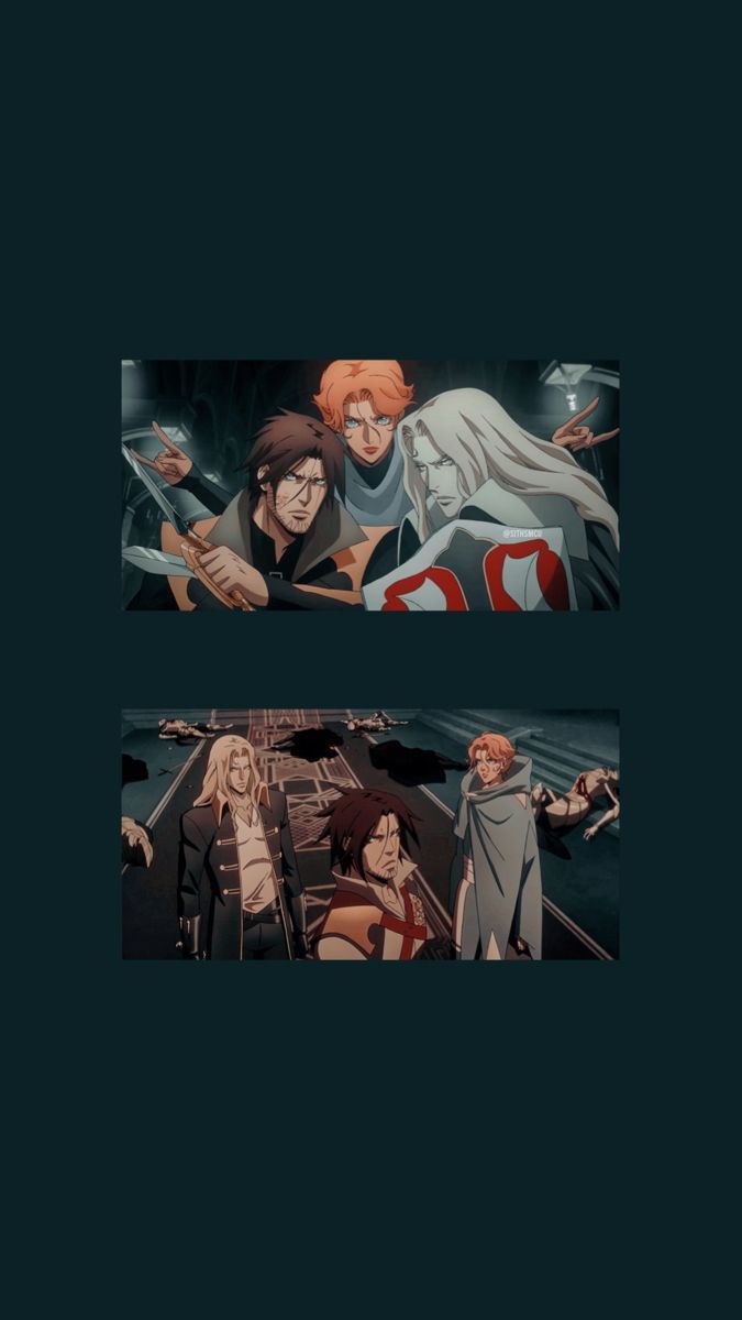 Castlevania, Netflix, Szenen, Anime-Stil, Dunkelgrün, Hintergrundbild für iPhone und Android