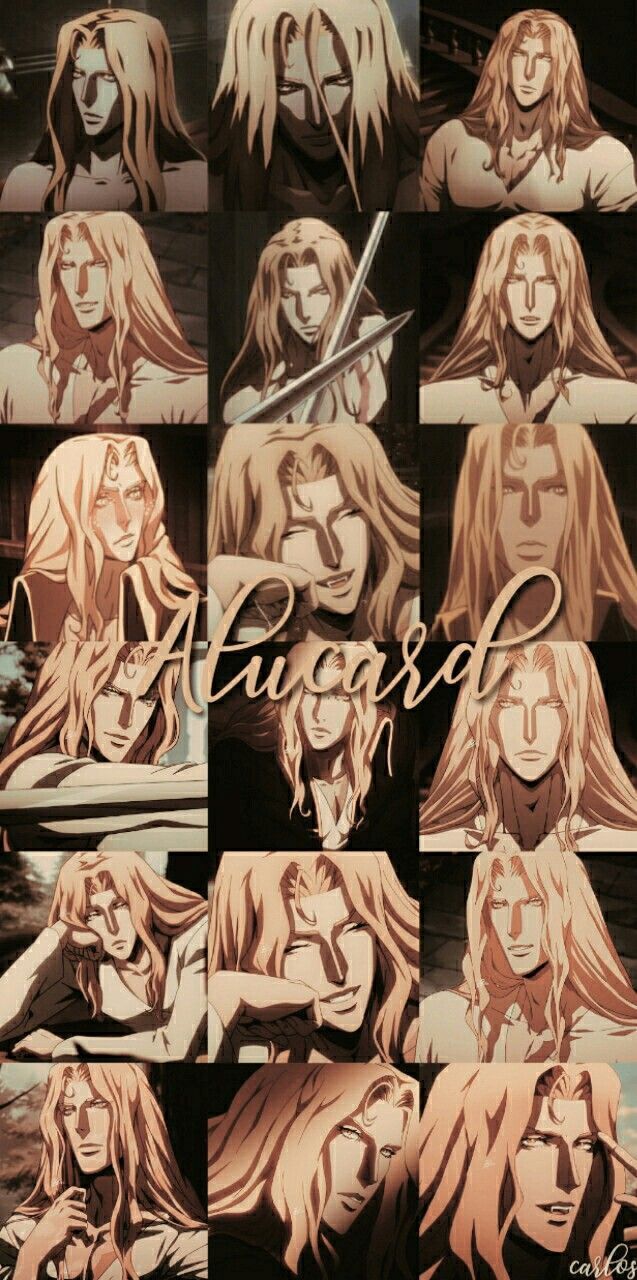 Alucard, Castlevania, Netflix, Collage, Screenshots, Hochformat, Hintergrundbild fürs Smartphone