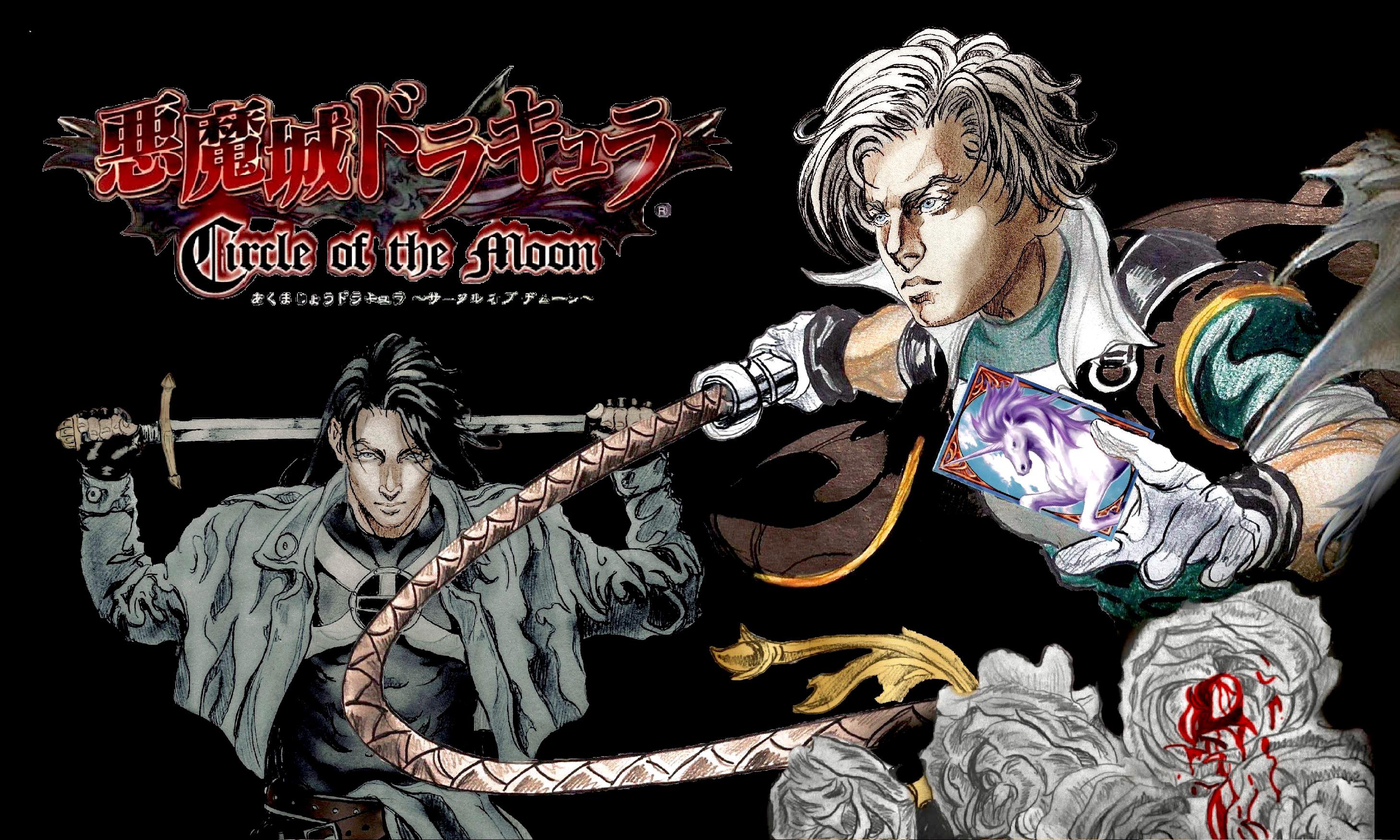 Castlevania: Circle of the Moon, Nathan Graves, Japanischer Titel, Peitsche, Videospiel-Artwork, 2K-Hintergrund
