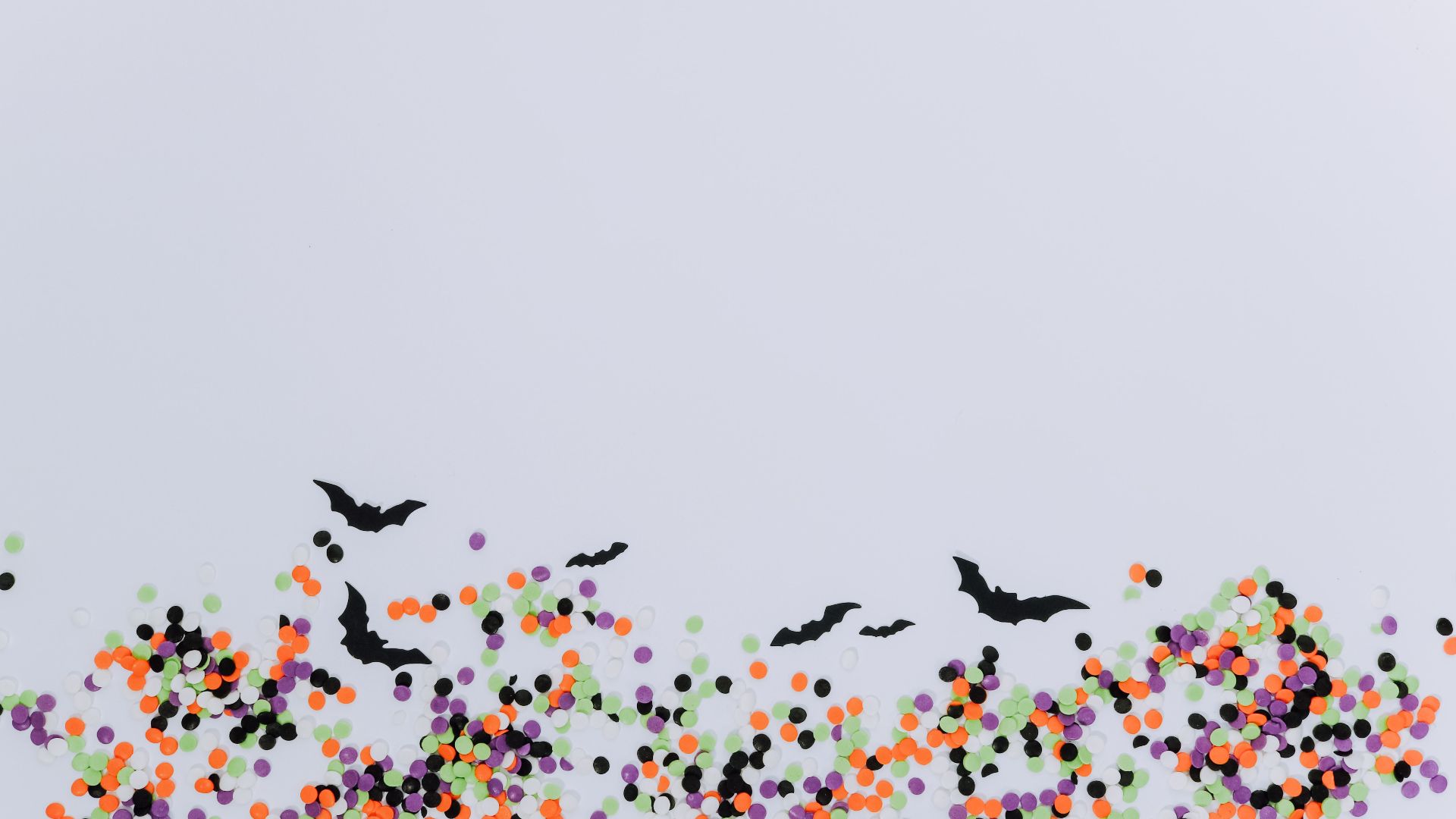 Fledermäuse, Konfetti, Minimalistisch, Hellgrau, 1920x1080, Full-HD-Hintergrundbild für PC