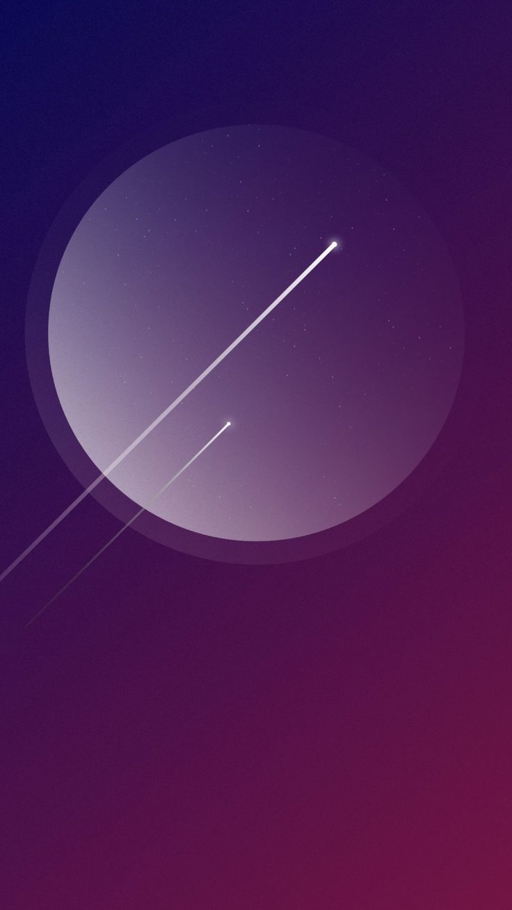 Mond, Sternschnuppe, Lila, Verlauf, Minimalistisch, Hochformat, Hintergrundbild fürs Smartphone