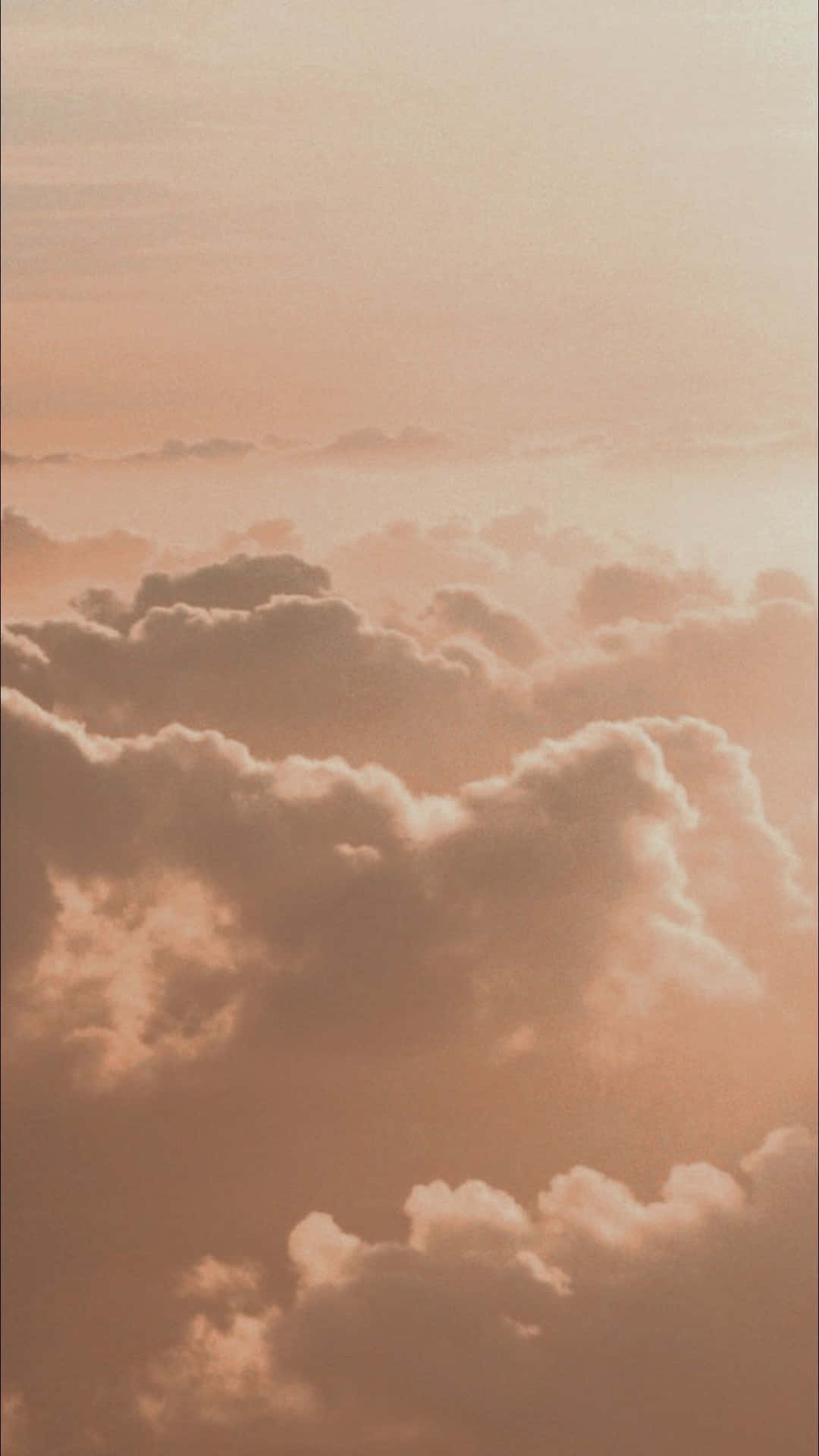 Wolkenmeer, Über den Wolken, Beige, Sanftes Licht, Ruhe, 1080x1920, Handy-Hintergrund
