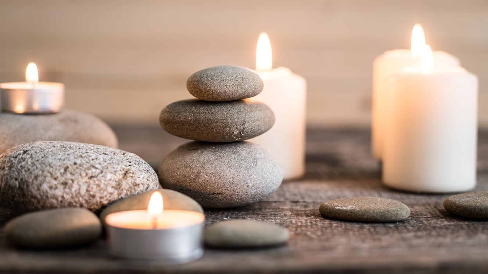 Zen-Steine, Kerzen, Teelichter, Spa, Steinturm, Wellness, HD, PC-Hintergrundbild