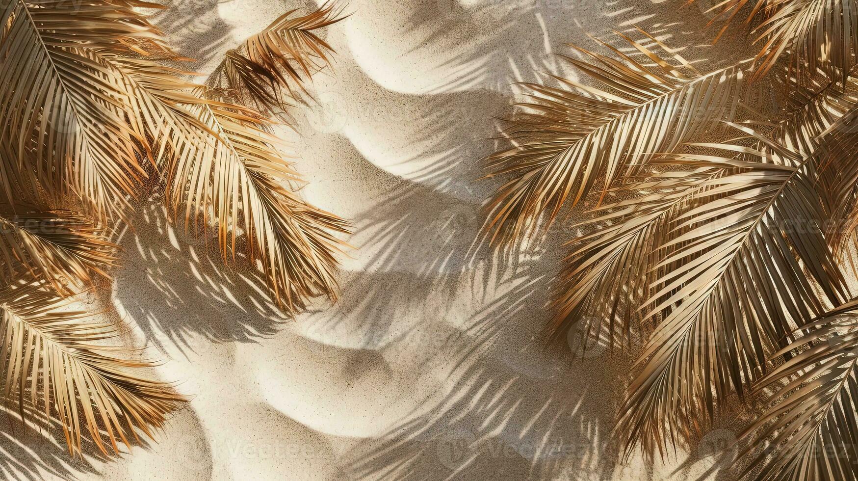 Palmblätter, Sand, Gold, Beige, Schattenspiel, Textur, HD, Desktop-Hintergrund für Windows