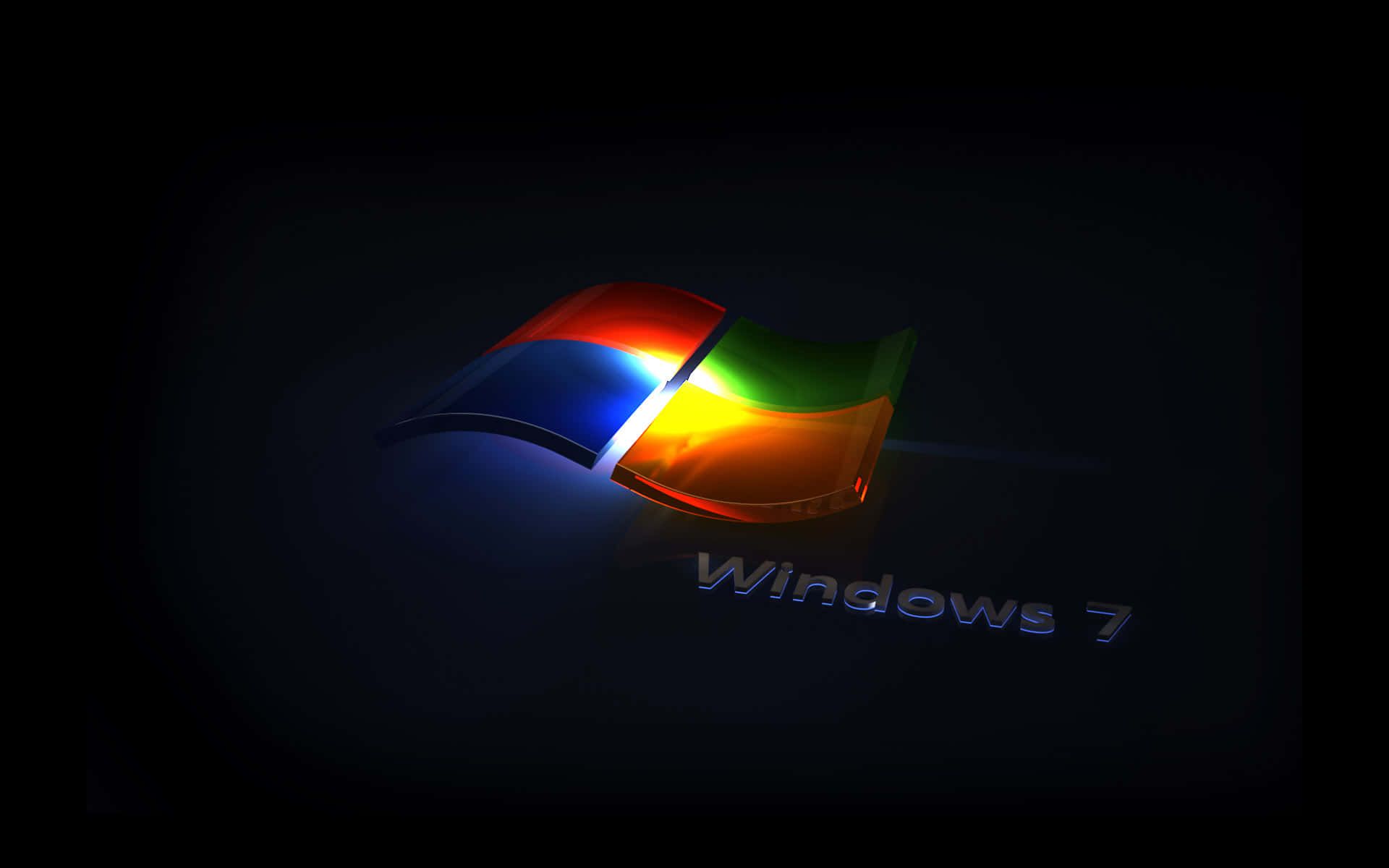 Windows 7, Windows-Logo, Schwarzer Hintergrund, Bunt, Full HD Wallpaper