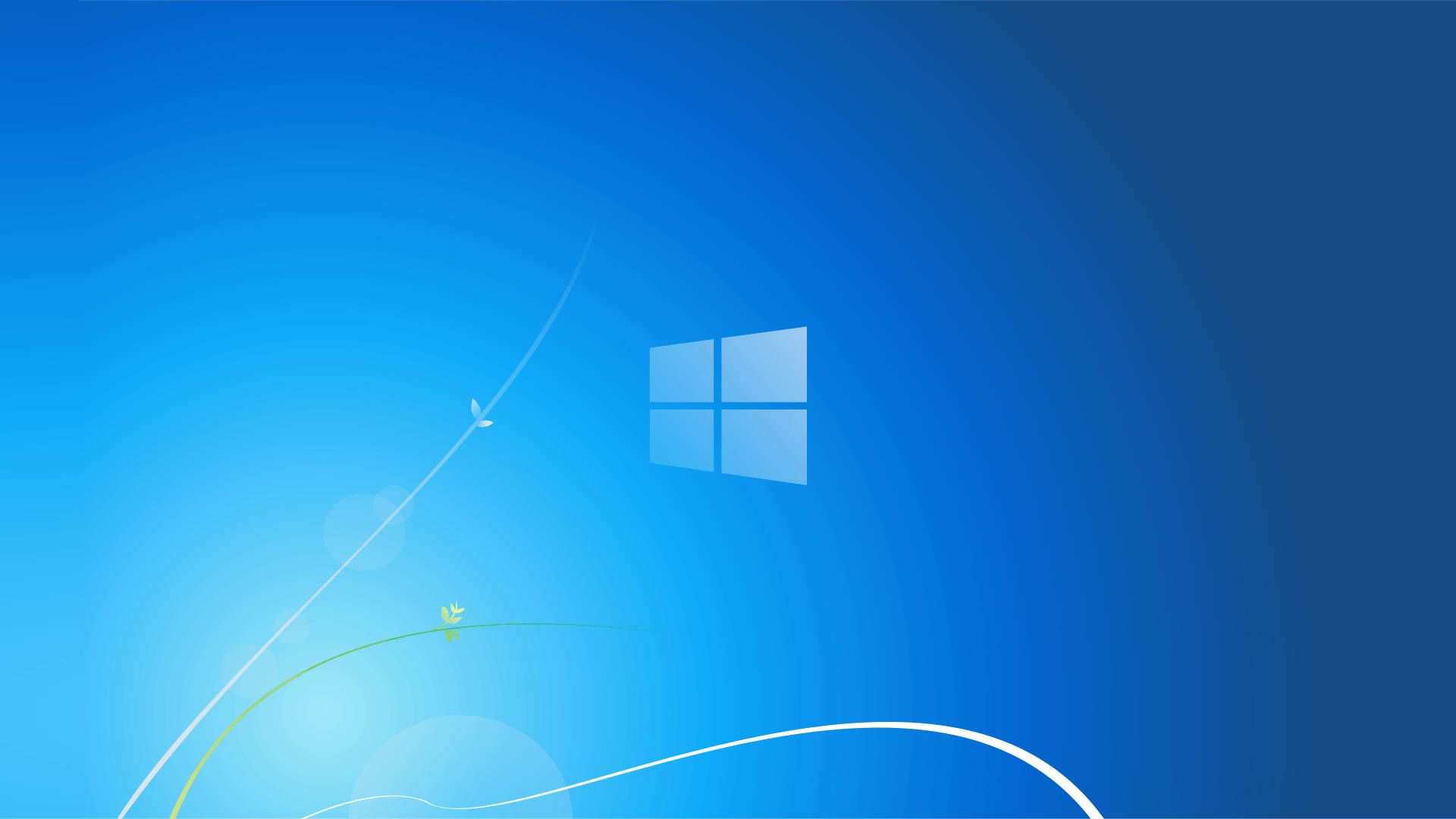 Windows 7, Windows-Logo, Blau, Lichtbogen, Hell, Full HD 1080p, Desktop-Hintergrundbild