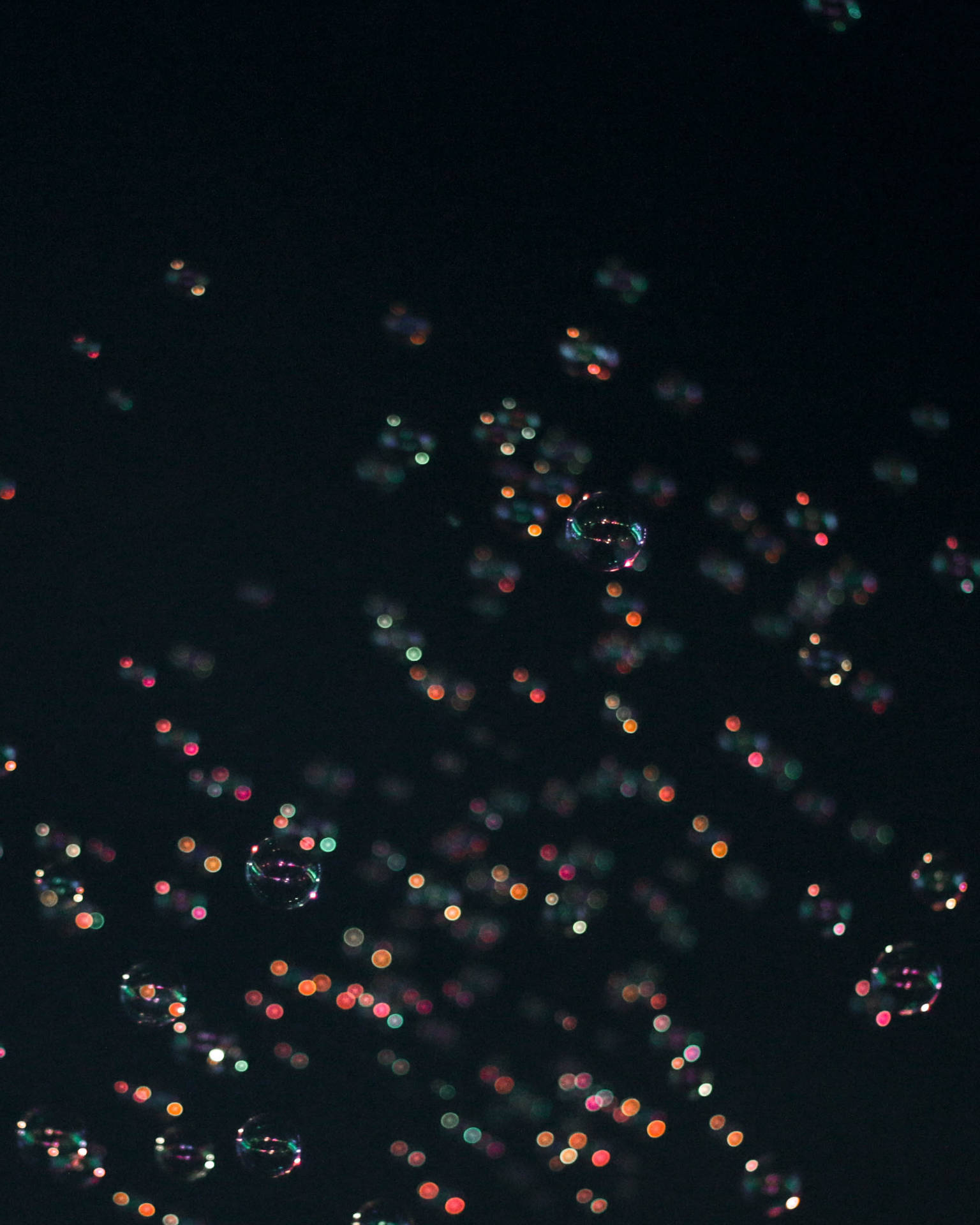 Bokeh, Lichter, Dunkel, Funkeln, Abstrakt, QHD+, Hintergrundbild fürs Tablet