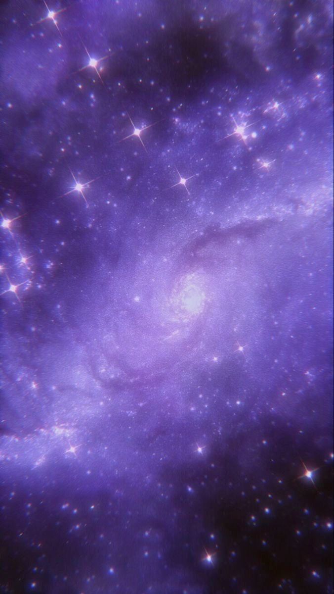 Galaxie, Lila, Sterne, Kosmischer Nebel, Dunkel, Hintergrundbild für iPhone und Android
