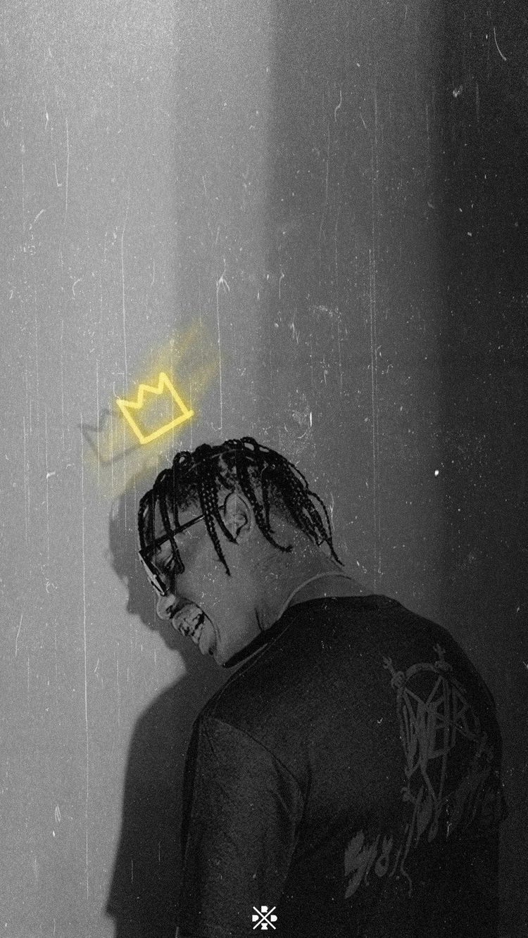 Rapper, Krone, Schwarz-Weiß, Kapuze, Dunkel, HD, Handy-Hintergrund im Hochformat