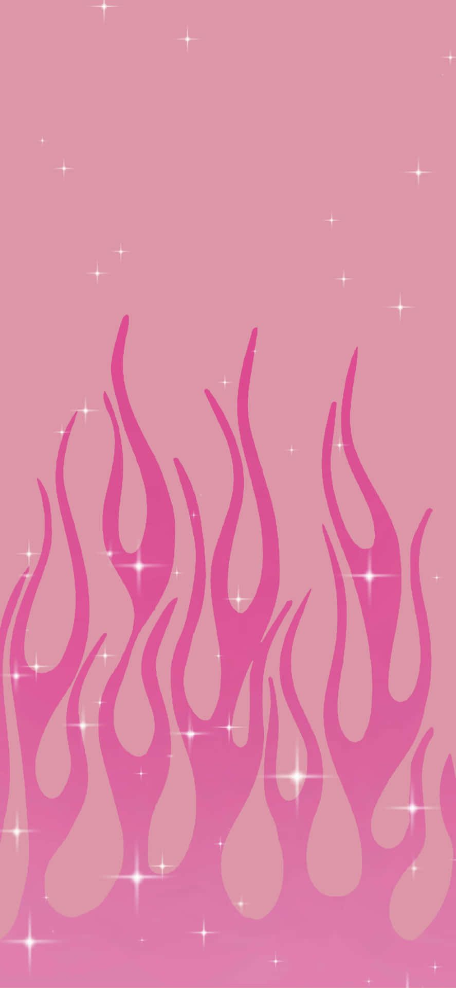 Flammen, Pink, Y2K, Glitzer, Rosa Hintergrund, HD, Sperrbildschirm fürs iPhone