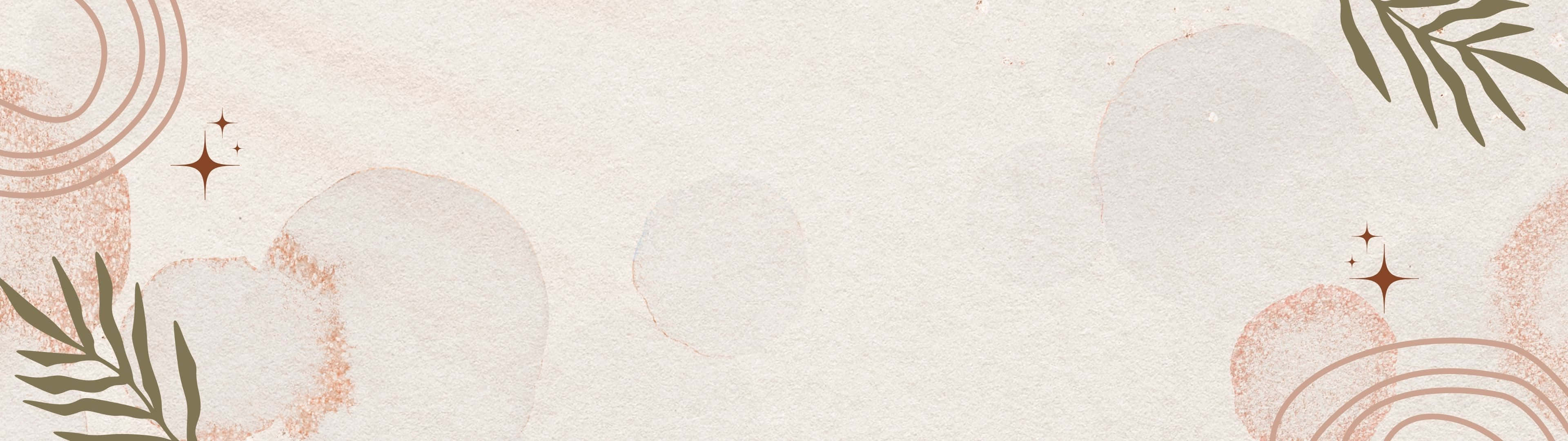 Aquarell, Blätter, Beige, Boho, Minimalistisch, Full HD, Desktop-Hintergrund für Windows