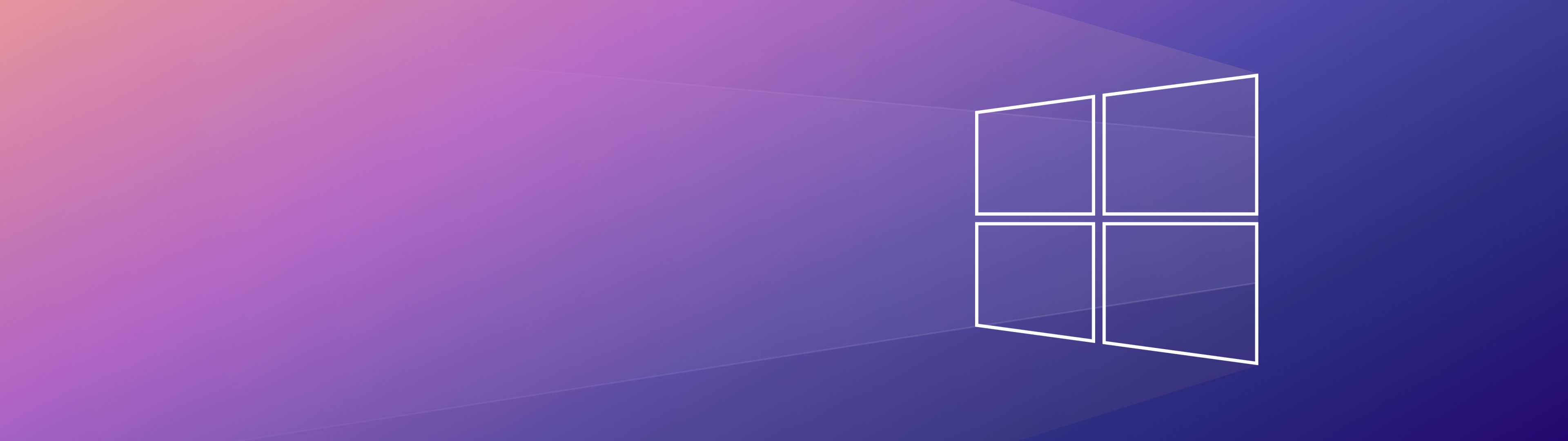 Windows-Logo, Farbverlauf, Lila, Minimalistisch, 32:9, Full-HD-Hintergrundbild für den Desktop