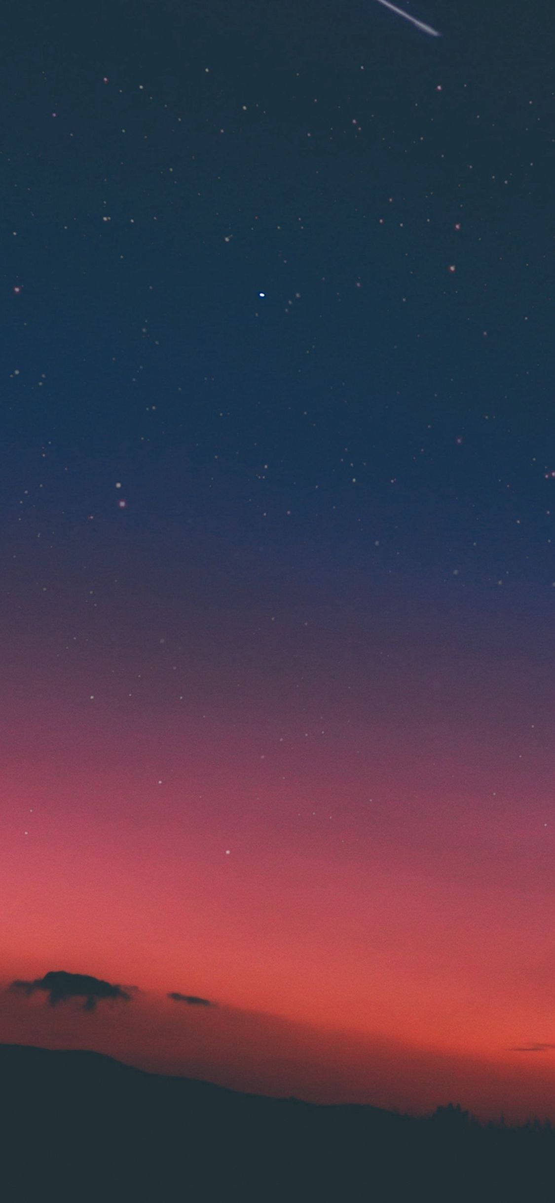 Abendrot, Farbverlauf, Dämmerung, Dunkelblau, Minimalistisch, Hintergrundbild fürs iPhone