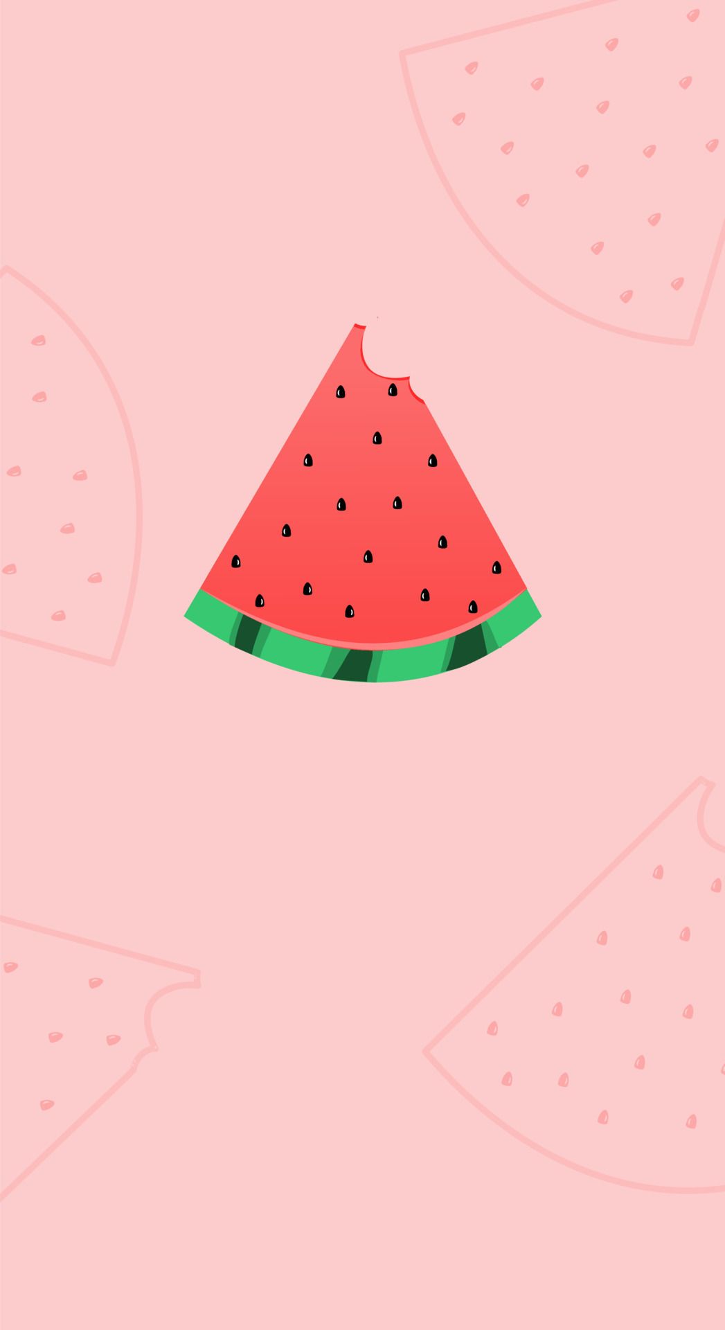 Wassermelone, Rosa Hintergrund, Minimalistisch, Illustration, Sperrbildschirm fürs iPhone