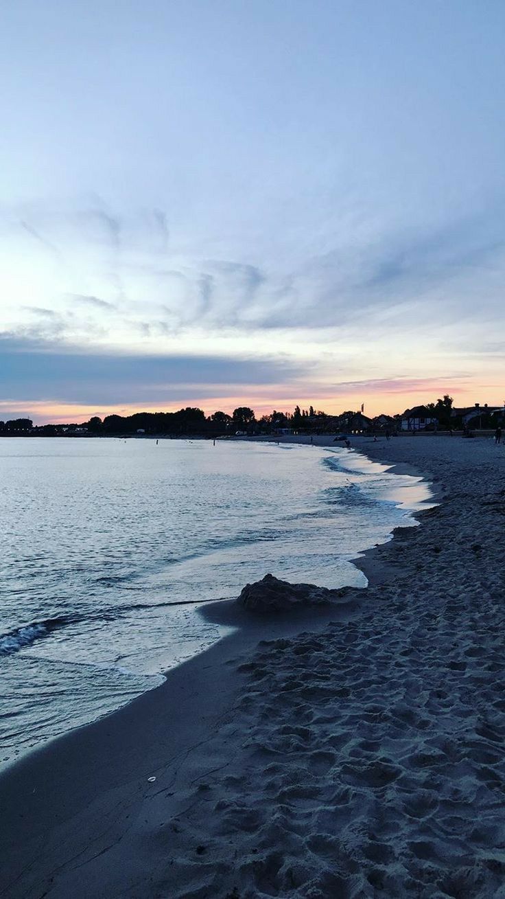 Strand, Küste, Dämmerung, Wolken, Ruhe, Hochformat, Hintergrundbild fürs Smartphone