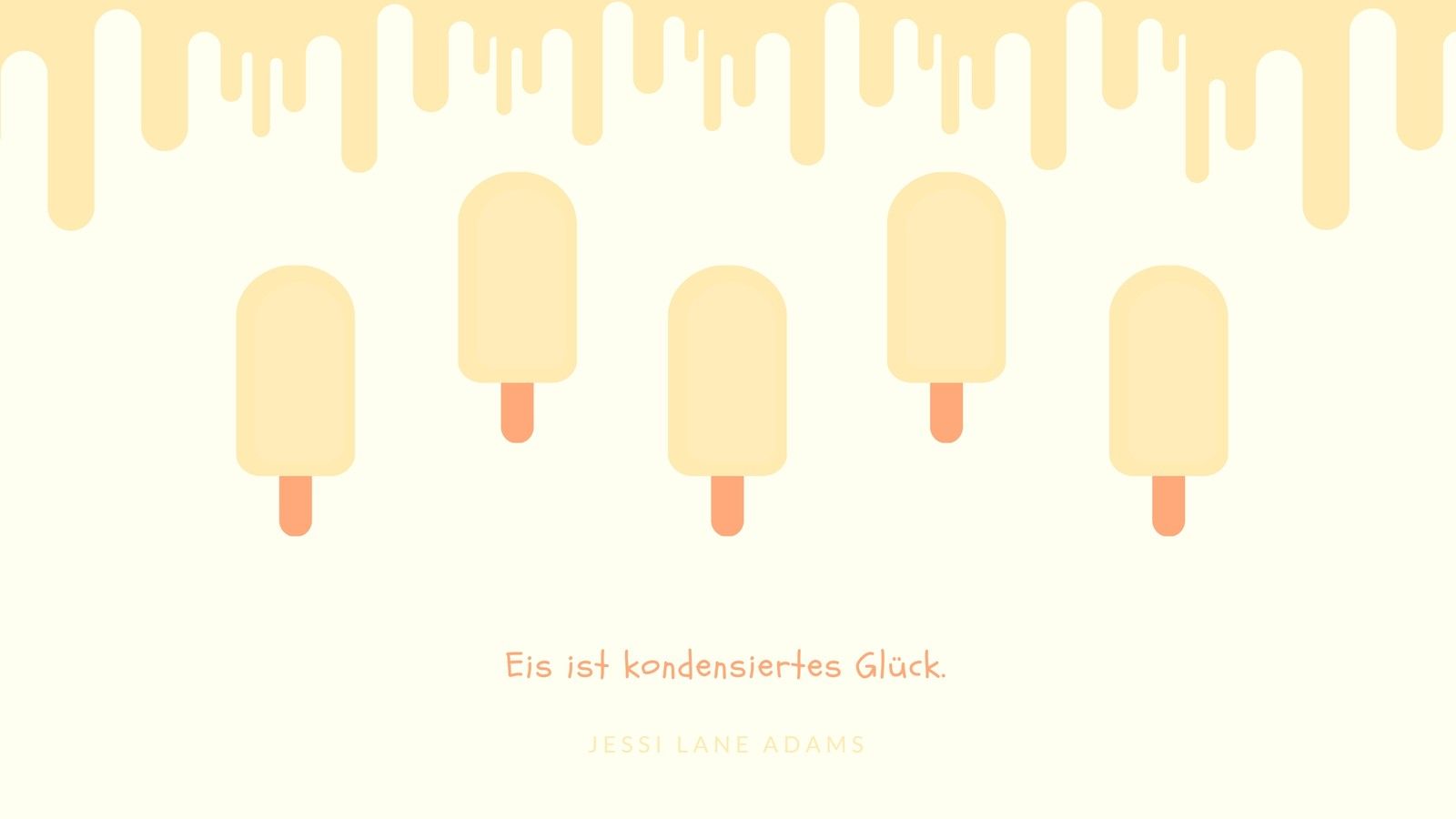Eis am Stiel, Zitat, Tropfende Farbe, Gelb, Illustration, HD, PC-Hintergrundbild