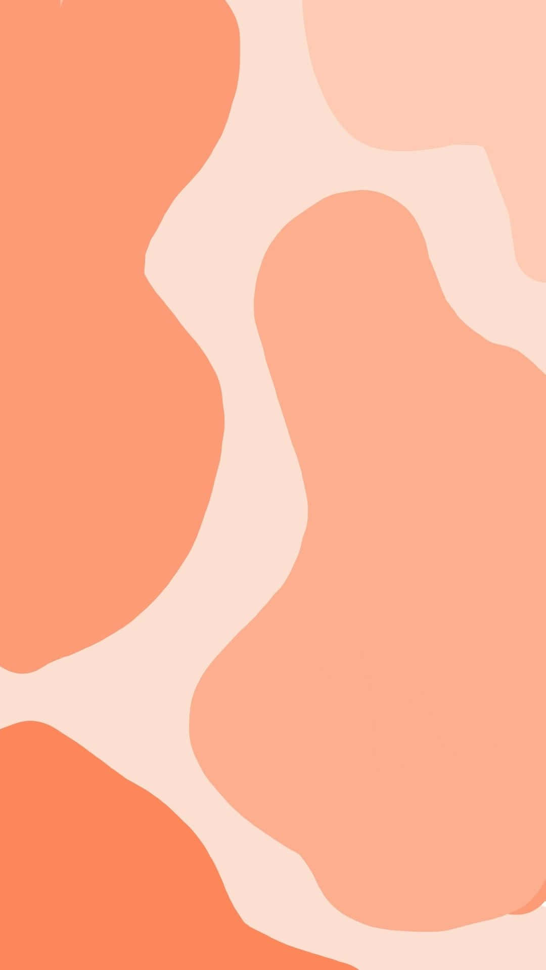 Abstrakte Formen, Orange, Pfirsich, Organisch, Full HD, Sperrbildschirm fürs iPhone