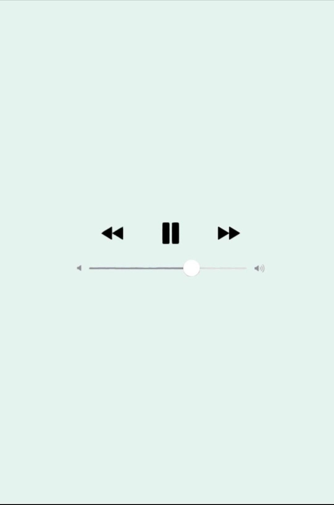 Musikplayer, Wiedergabetasten, Mintgrün, Minimalistisch, Sperrbildschirm fürs iPhone
