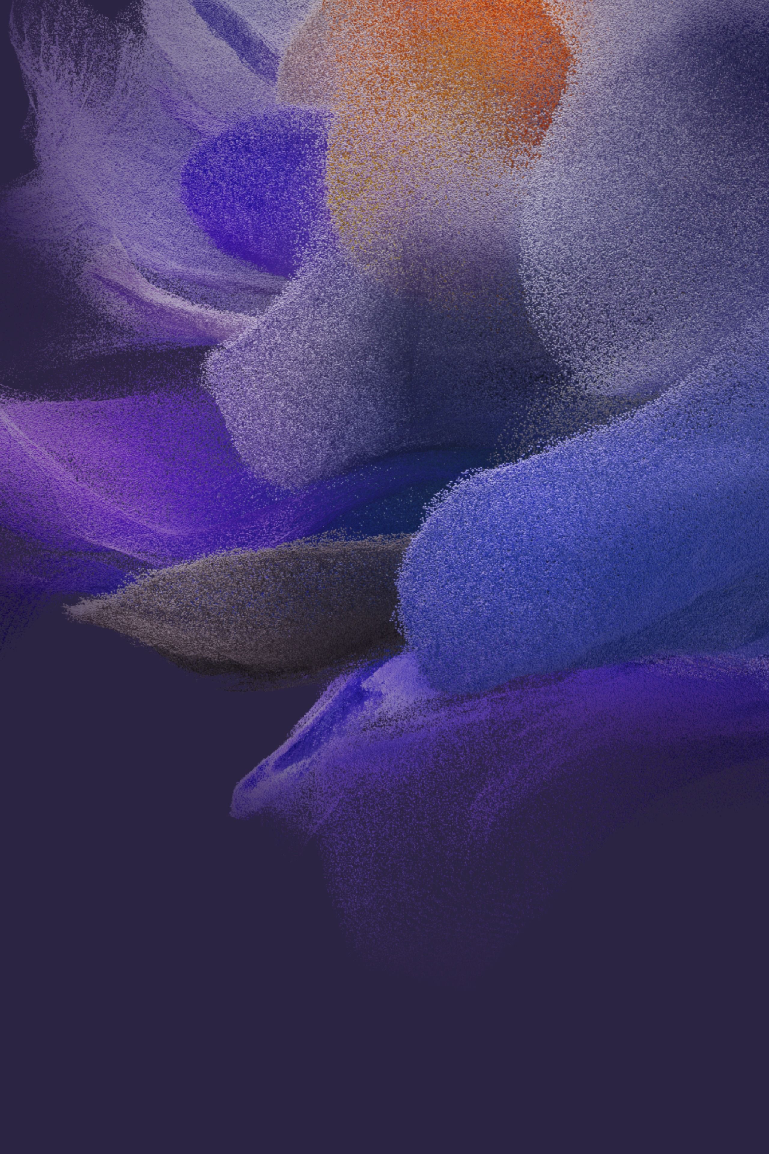 Abstrakte Blüte, Lila, Dunkel, Weiche Formen, QHD+, Hintergrundbild fürs Handy