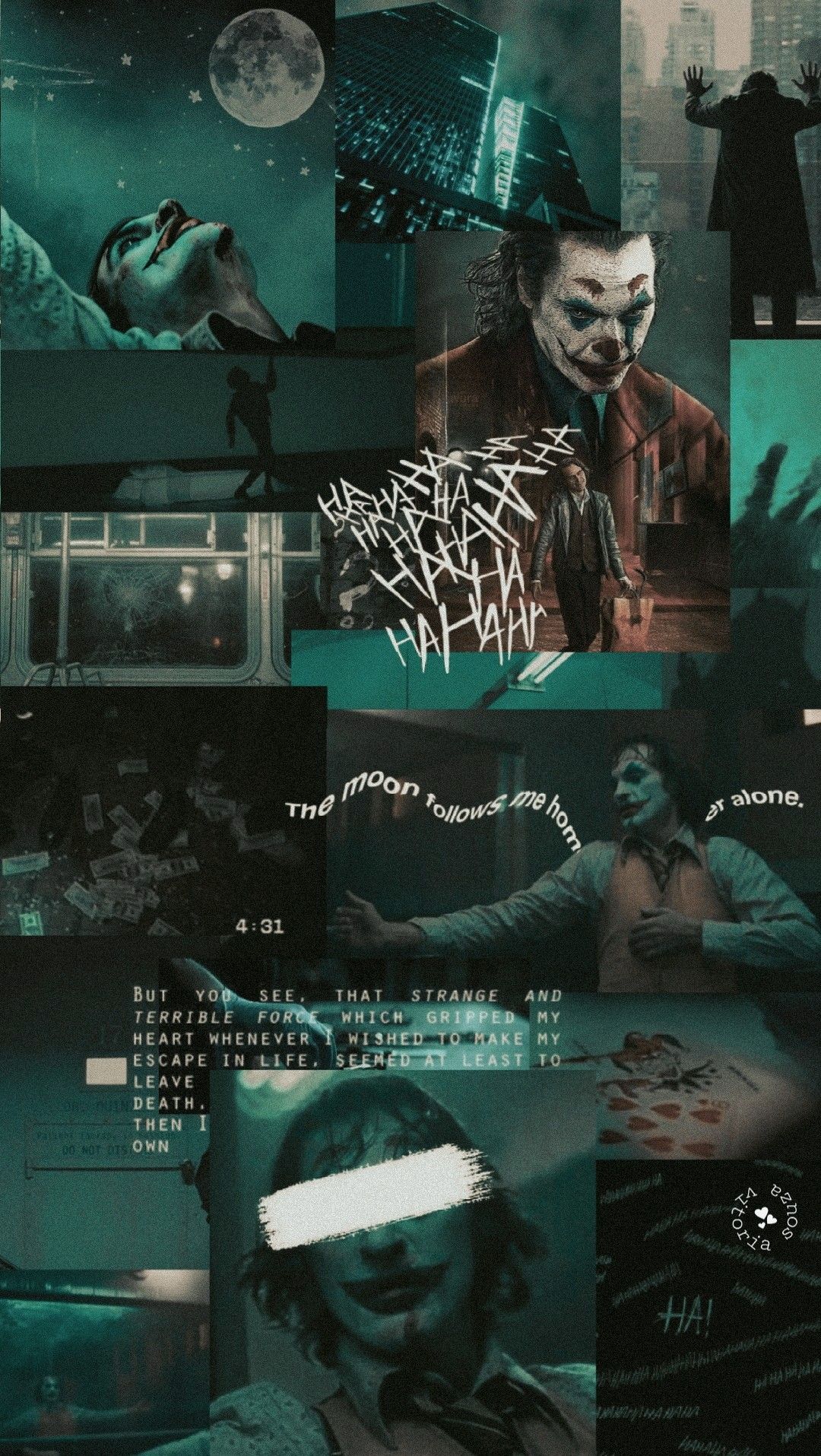 Joker, Collage, Grüne Ästhetik, Gotham, Dunkel, Full HD, Sperrbildschirm fürs iPhone