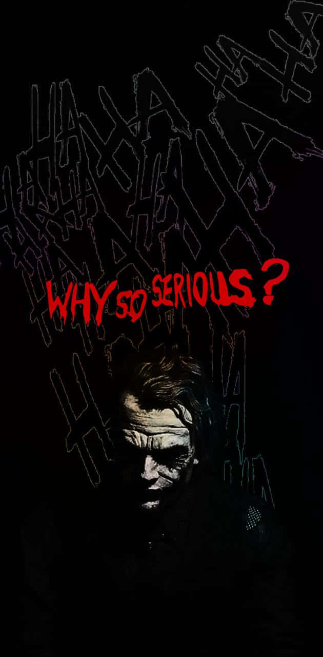 Joker, Heath Ledger, Why so serious?, Schriftzug, Dunkel, Android-Hintergrundbild