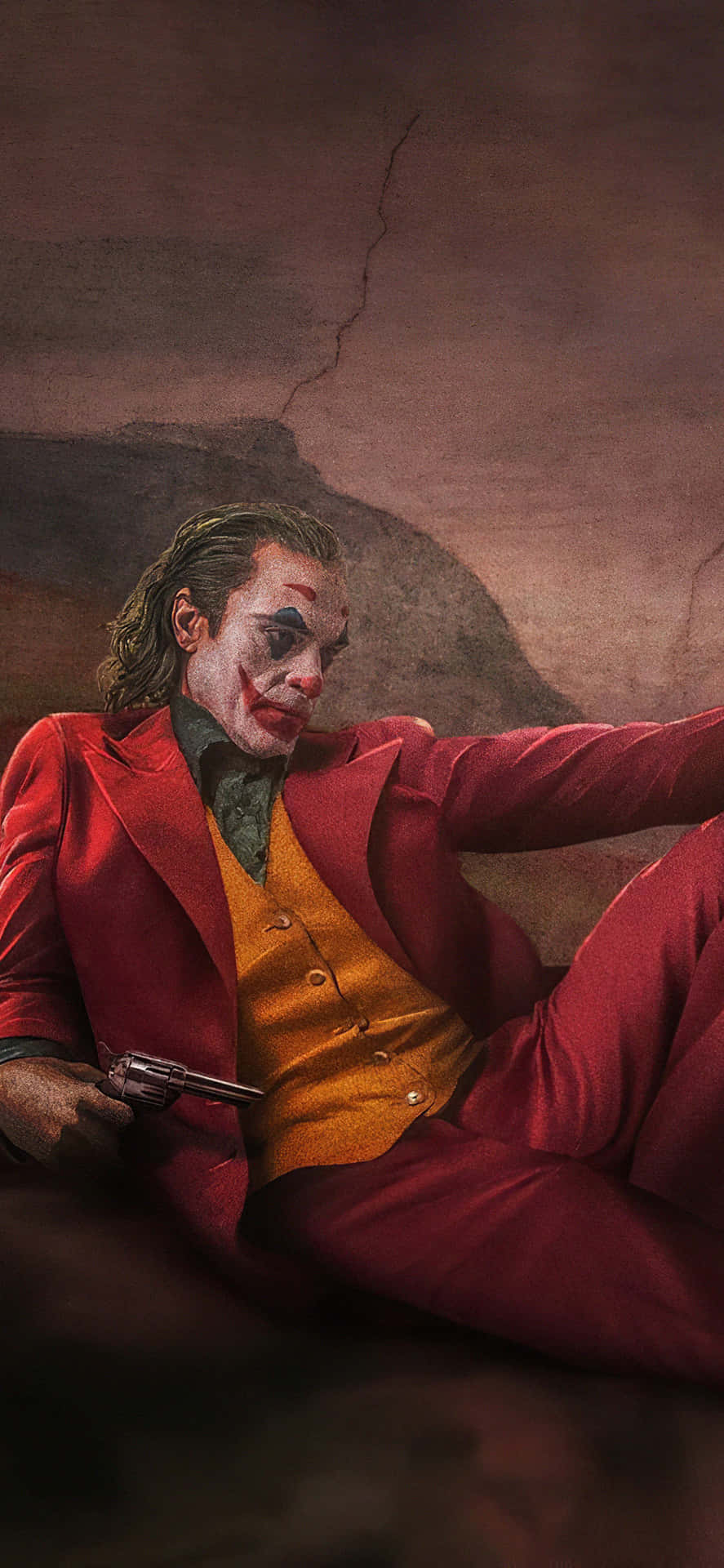 Joker, Joaquin Phoenix, Joker (2019), Roter Anzug, Zigarette, HD, Handy-Hintergrundbild