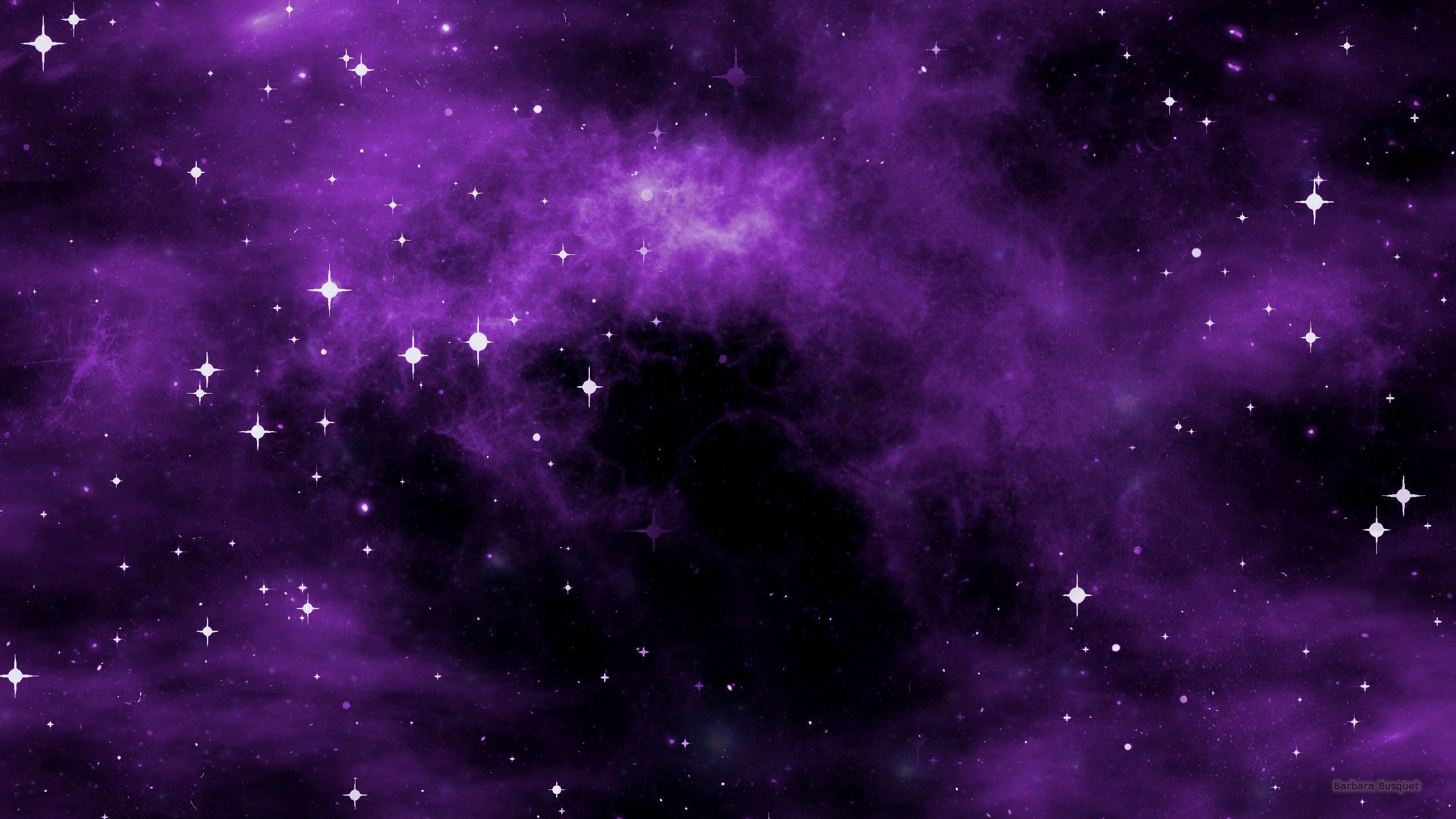 Nebel, Lila, Sterne, Funkeln, Kosmos, 2K, Hintergrundbild für den PC
