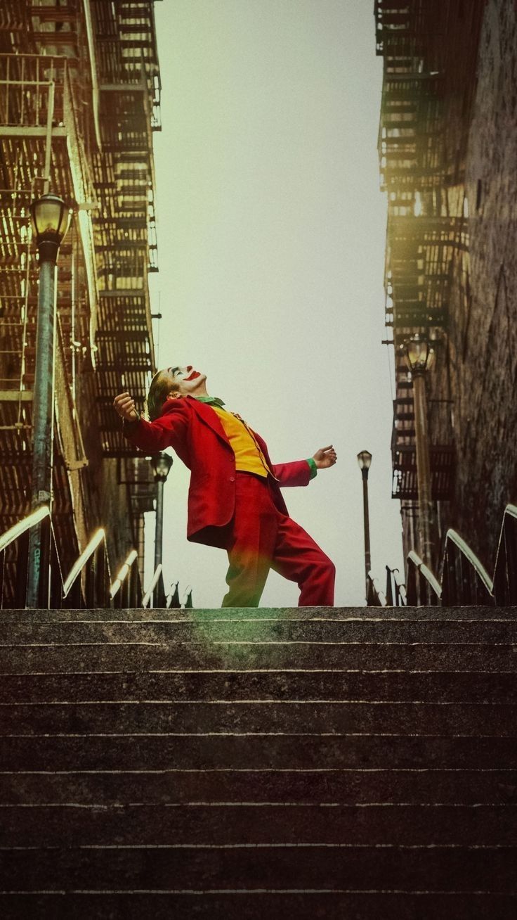 Joker, Joaquin Phoenix, Joker (2019), Joker-Treppe, Tanz, HD, Handy-Hintergrundbild