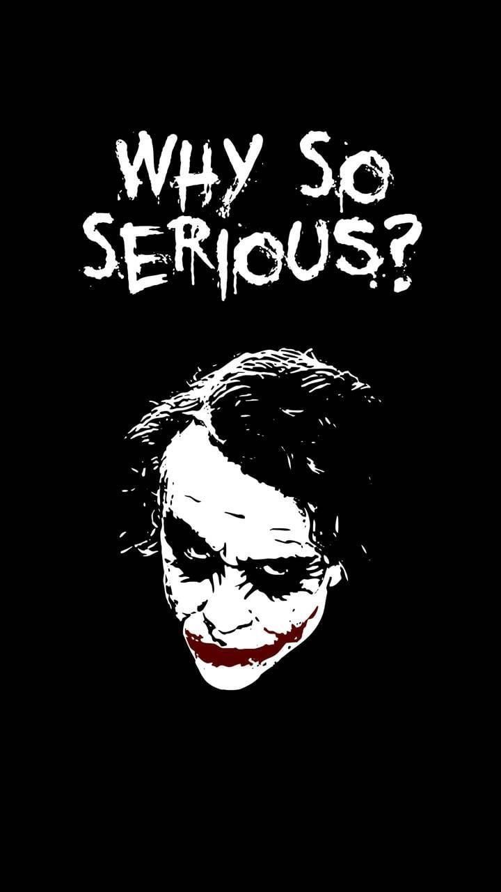 Joker, Heath Ledger, Why so serious?, Schwarz-Weiß, Minimalistisch, HD, Handy-Hintergrundbild