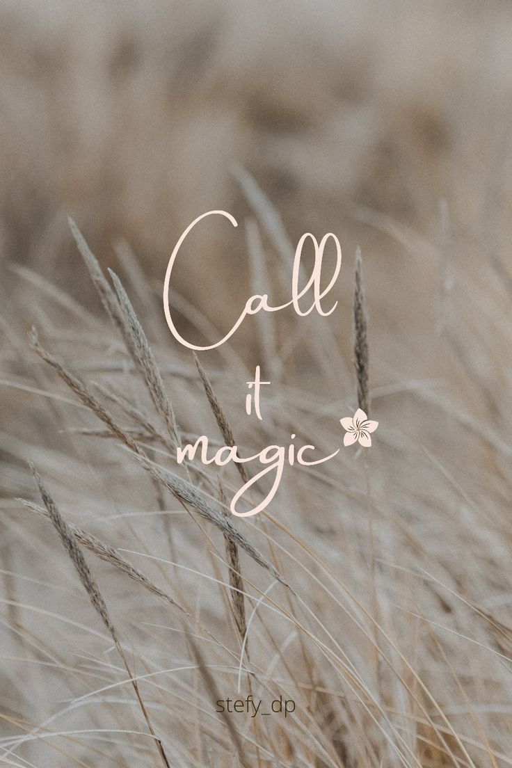 Call It Magic, Gräser, Handschrift, Beige, Zitat, HD, Sperrbildschirm fürs iPhone