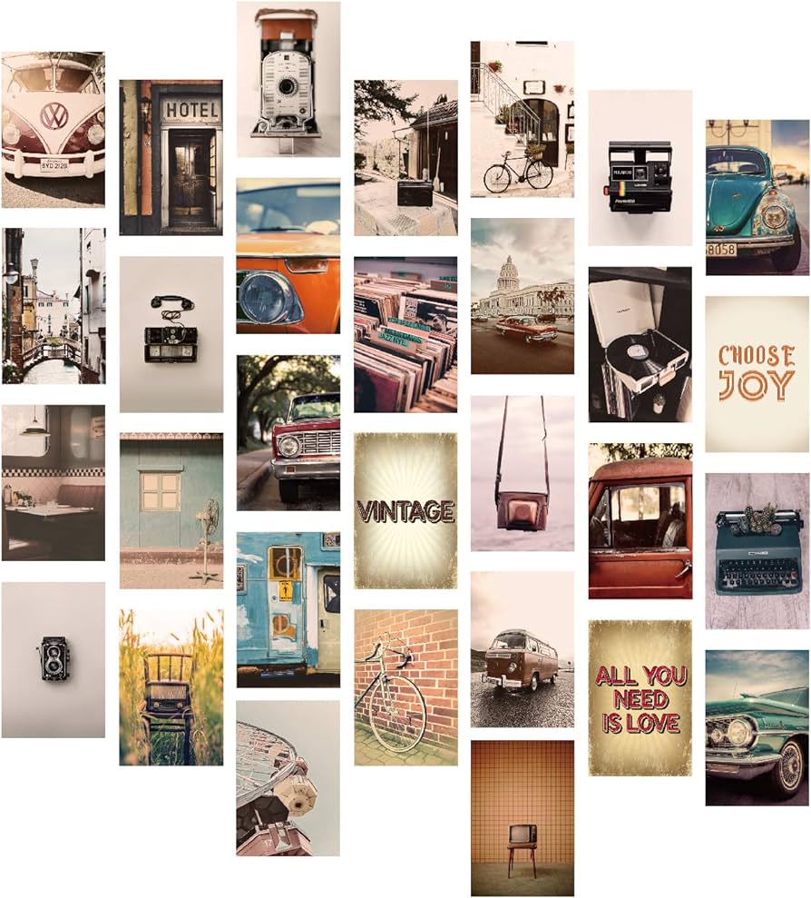 Collage, Vintage, Retro-Fotos, Fotowand, Beige, Hintergrundbild für iPad und Tablet