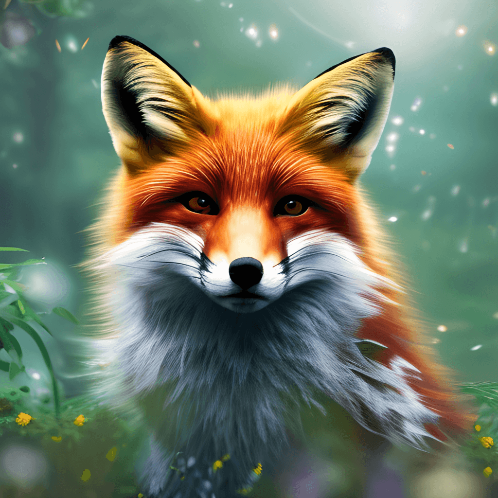 Rotfuchs, Wald, Bokeh, Digitale Kunst, Hintergrundbild für iPad und Tablet