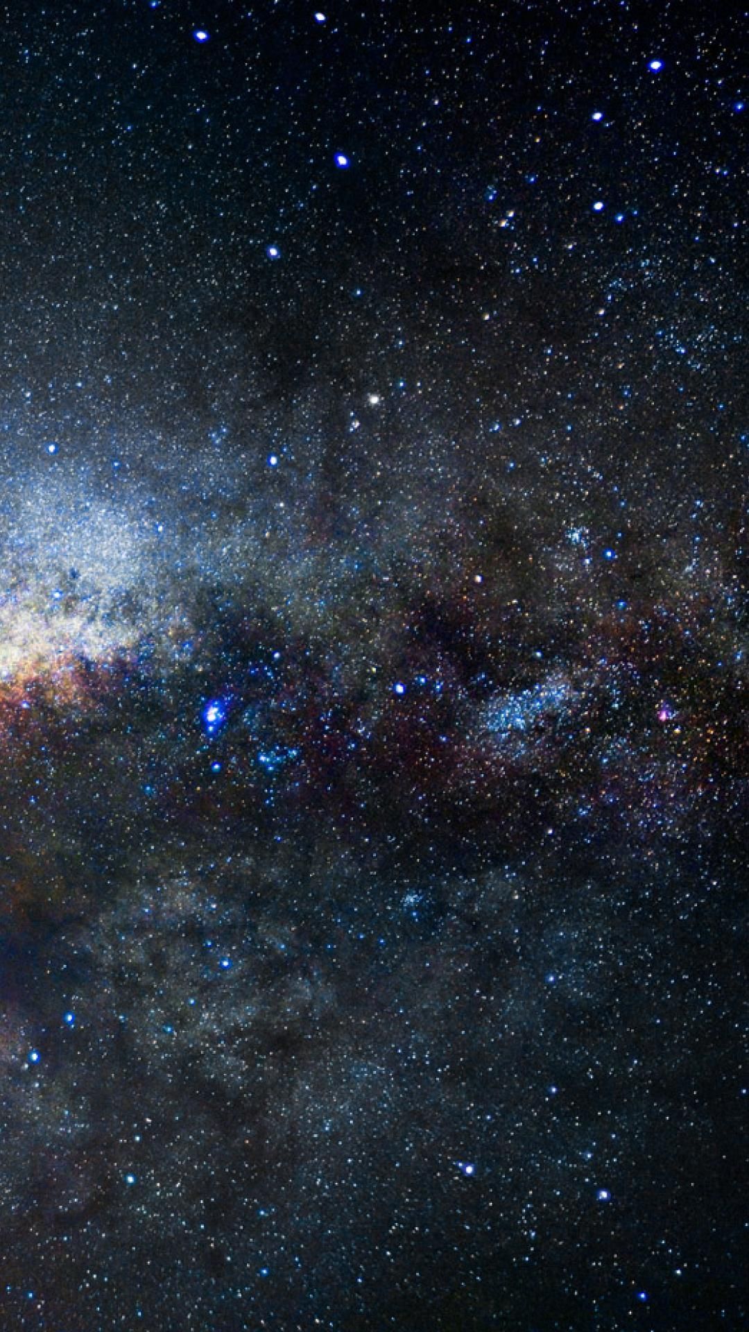 Milchstraße, Sternenhimmel, Dunkel, Sternenstaub, Astrofotografie, Full HD, Handy-Hintergrund
