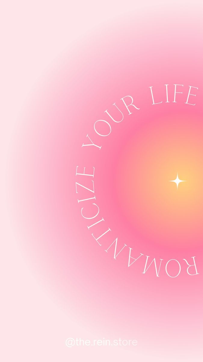 Romanticize Your Life, Aura, Farbverlauf, Rosa, Zitat, iPhone-17e-Wallpaper