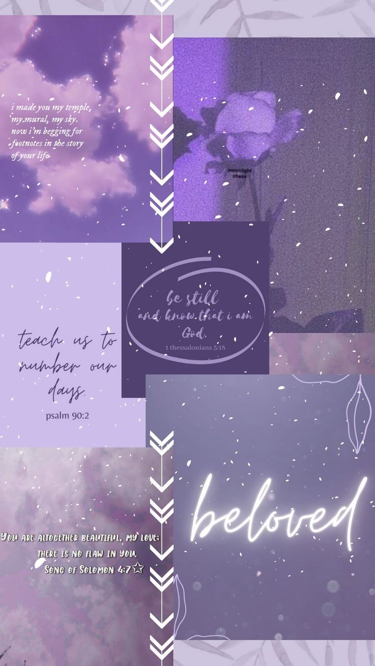 Collage, Lila, Beloved, Ästhetik, Zitate, Sperrbildschirm fürs iPhone 17e