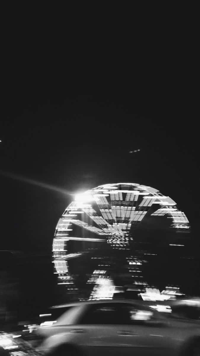 Riesenrad, Nacht, Lichter, Bokeh, Dunkel, Hintergrundbild für iPhone und Android