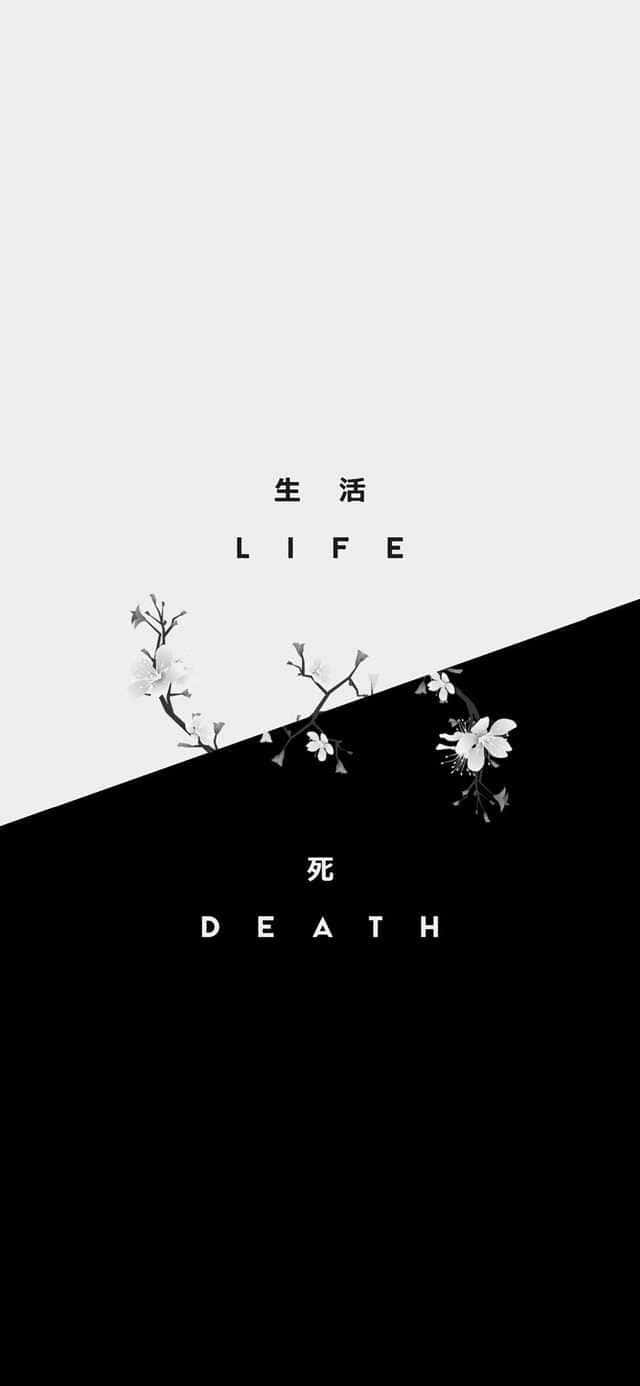 Life and Death, Diagonal, Blumen, Typografie, Zweigeteilt, Android-Hintergrundbild