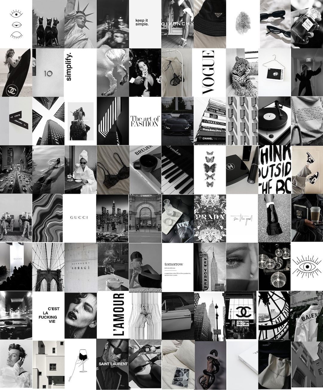 Collage, Vogue, Chanel, Mode, Fotos, Full HD, iPad-Hintergrundbild