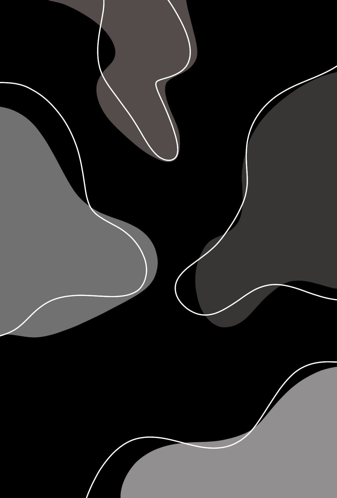 Abstrakte Formen, Grau, Linien, Organisch, Full HD, Hintergrundbild fürs Tablet