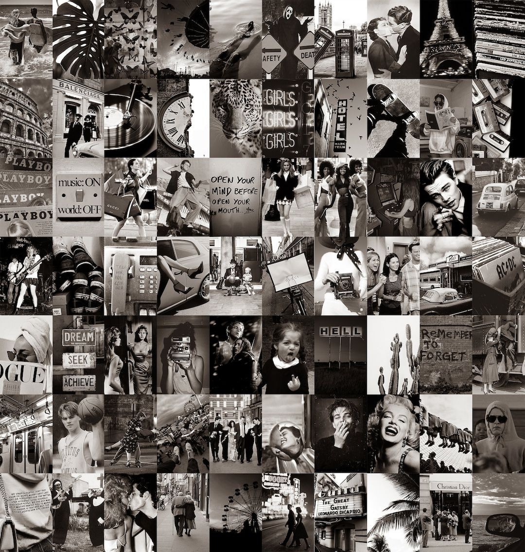 Collage, Vintage, Sepia, Fotos, Aesthetic, Hintergrundbild für iPad und Tablet