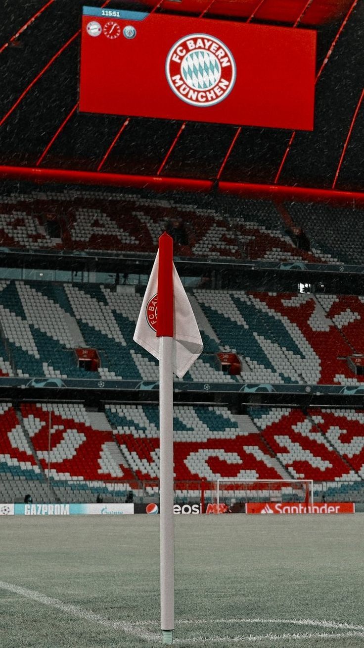 Allianz Arena, FC Bayern München, Eckfahne, Tribüne, Rasen, HD, Handy-Hintergrund